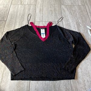 Joseph A. black,metallic ,sweater for women X-LARGE